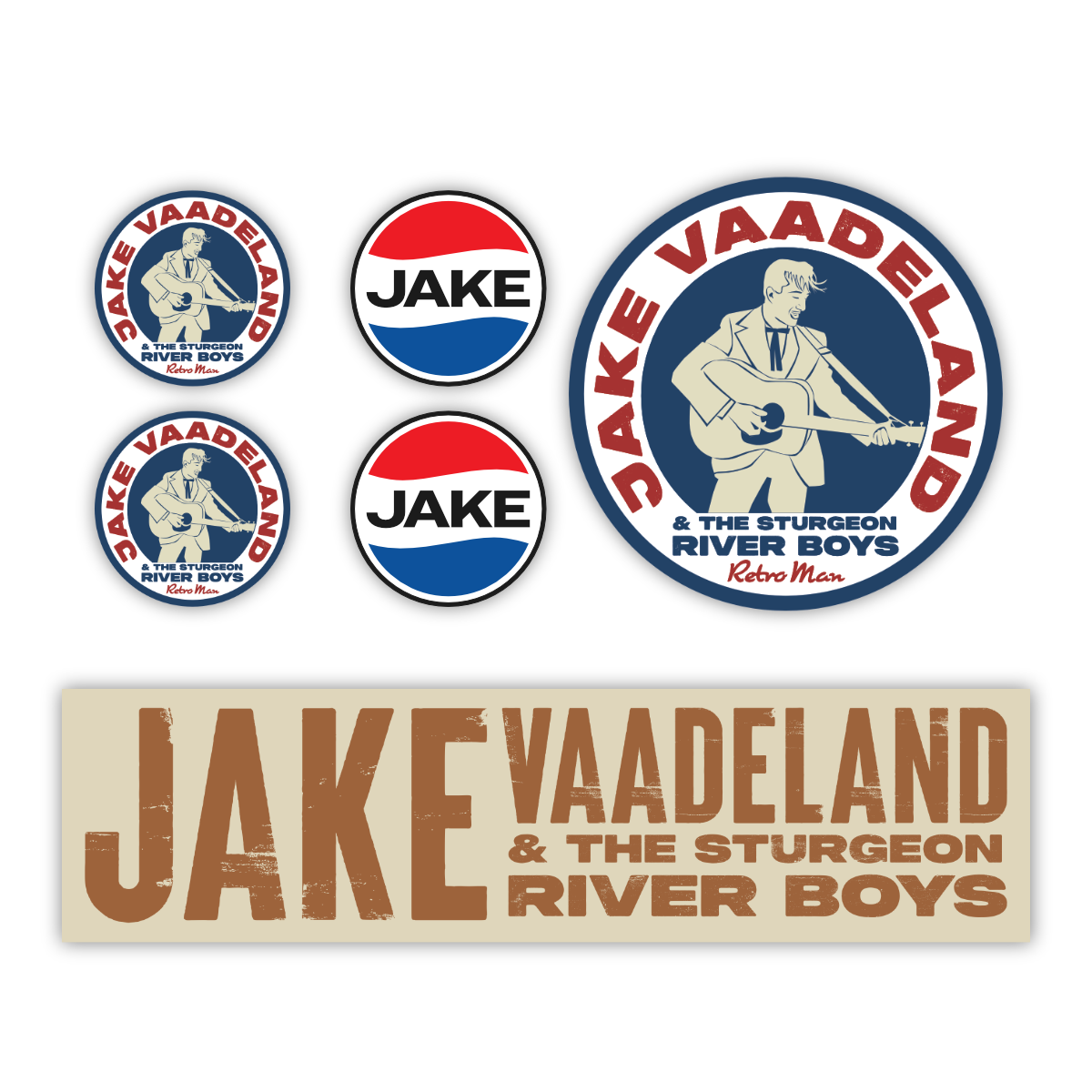 Jake Sticker Round Sticker Pack – Jake Vaadeland